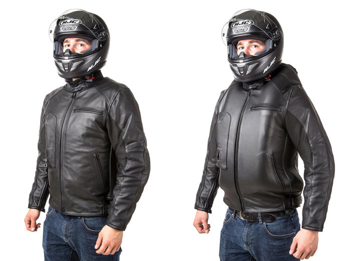 Helite Roadster Series Leather Airbag Jacket Normal Form / Inflated Form