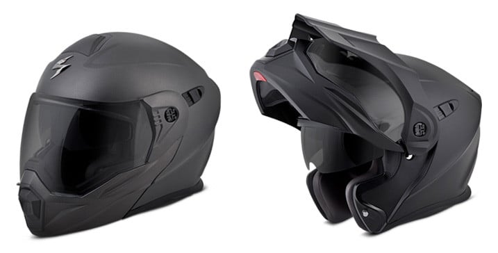 ScorpionExo Solid Adventure Touring Modular Helmet Closed / Open