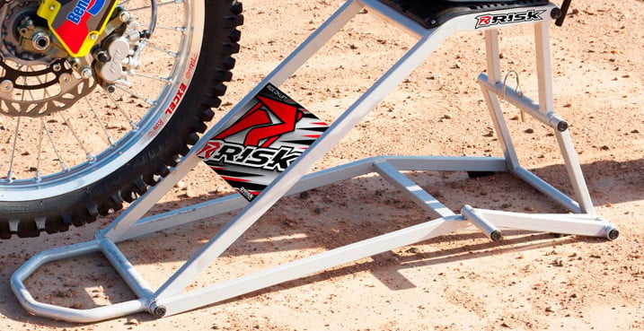 Ride-On Lift Stand from Risk Racing In Use