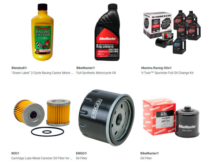 Selection Of Oils And Filters