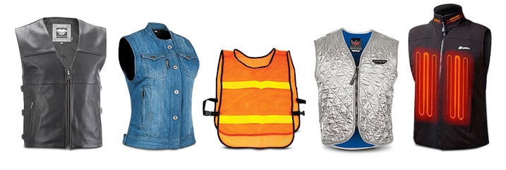 Leather / Denim / Reflective / Cooling / Heated Vests