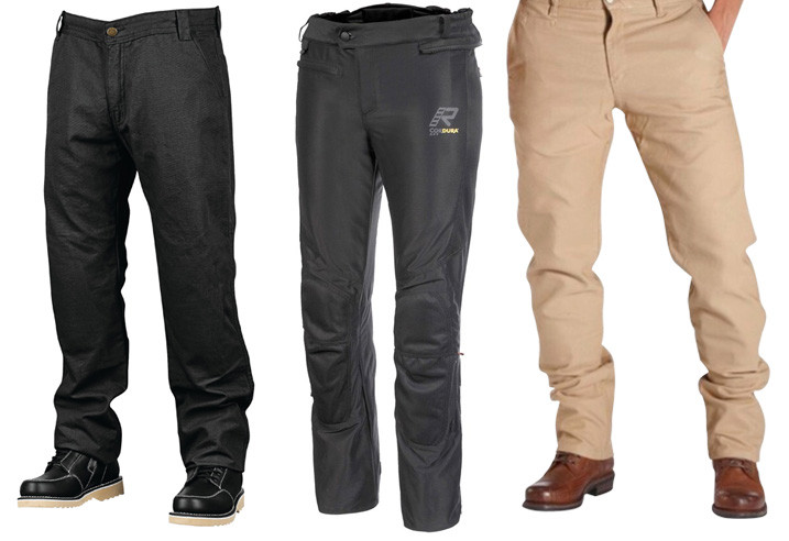 Speed & Strength Soul Shaker Armored Moto Pants / Rukka AirAll Pants / Rokker Riding Chinos
