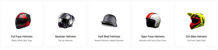 Motorcycle Helmets Variety Gallery