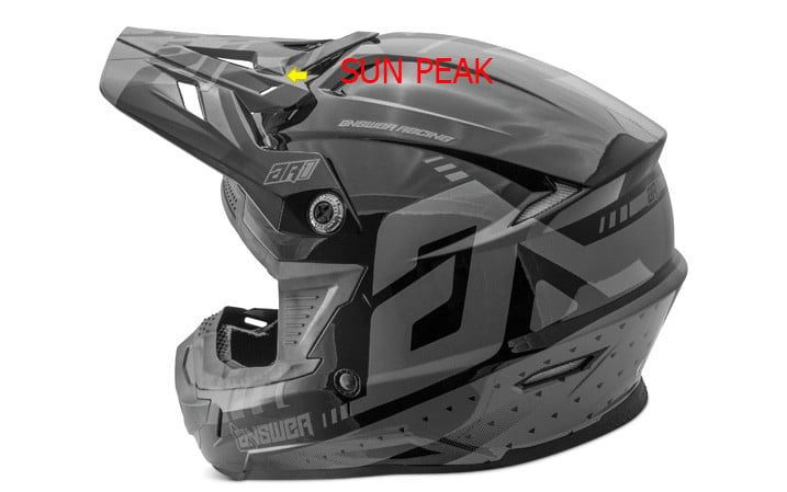 Dirt Bike Helmets With Adjustable Sun Peak Attachment