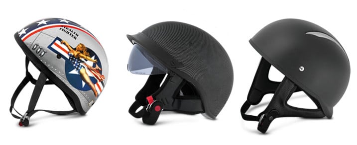 Half Shell Helmets Skid Lid / Cyber Helmets / Speed & Strength