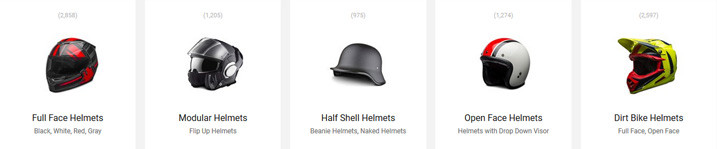 Motorcycle Head Gear Section Variety