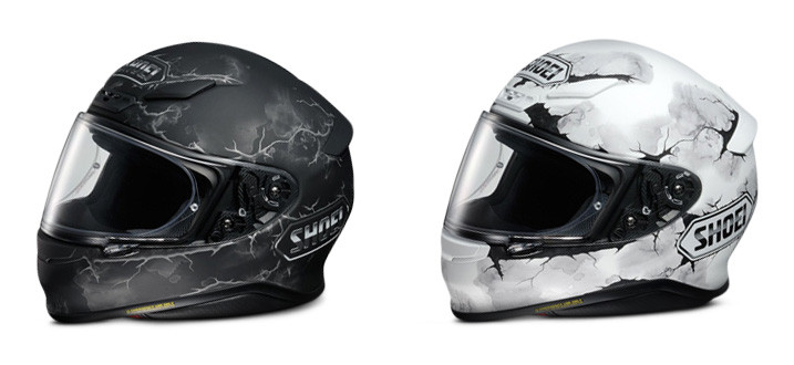 Shoei Ruts TC-6 and TC-5 Full Face Helmets With Multi-Fiber Composite Shell
