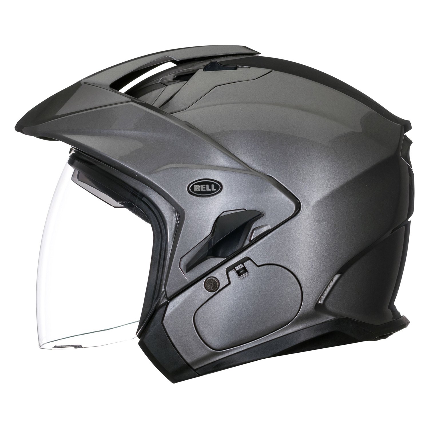 Bell Mag-9 Open Face Motorcycle Helmet Solid Gloss Black, Small 