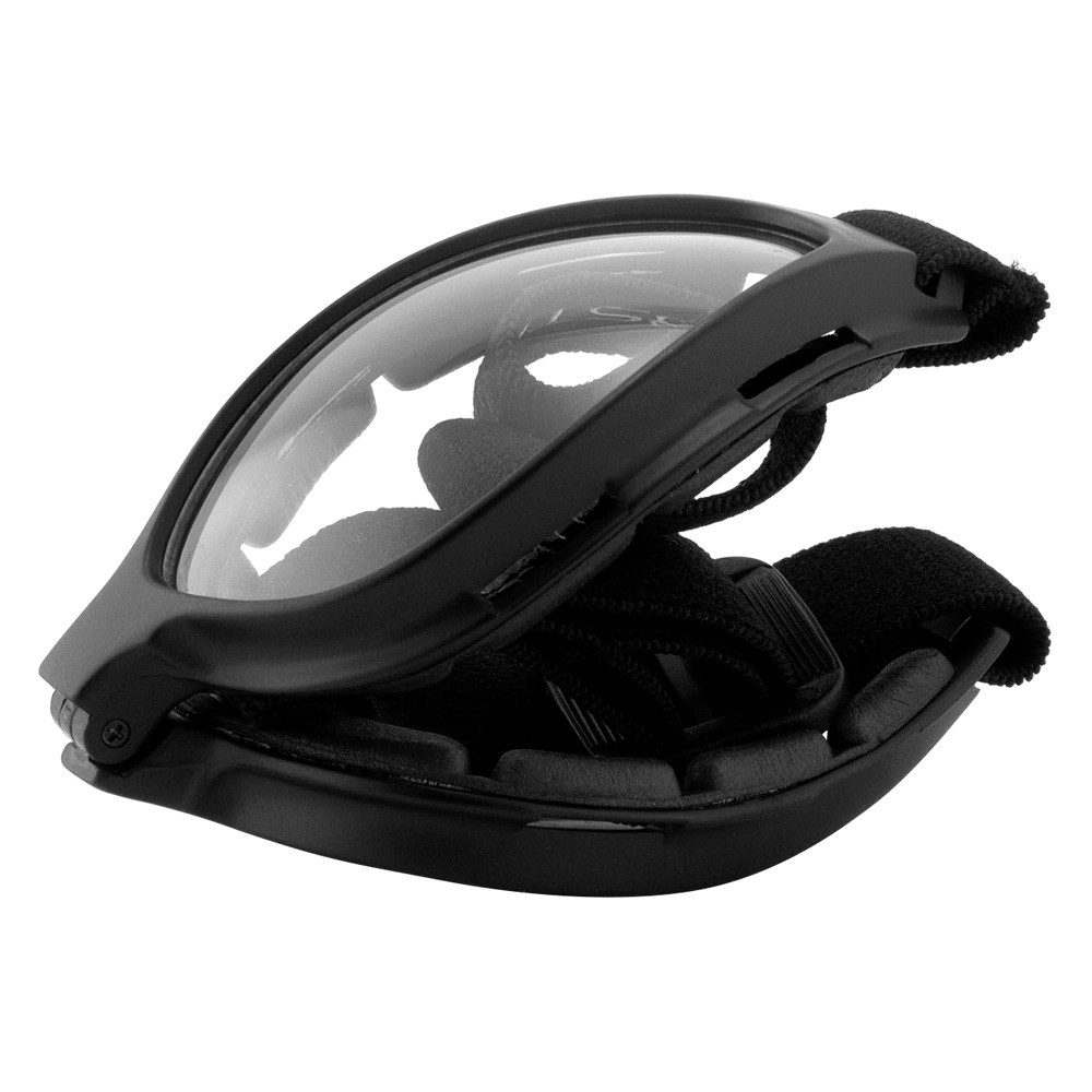 Bobster Crossfire Folding Goggles – Black Frame, Choice Of Clear Or Amber Anti-Fog Lens