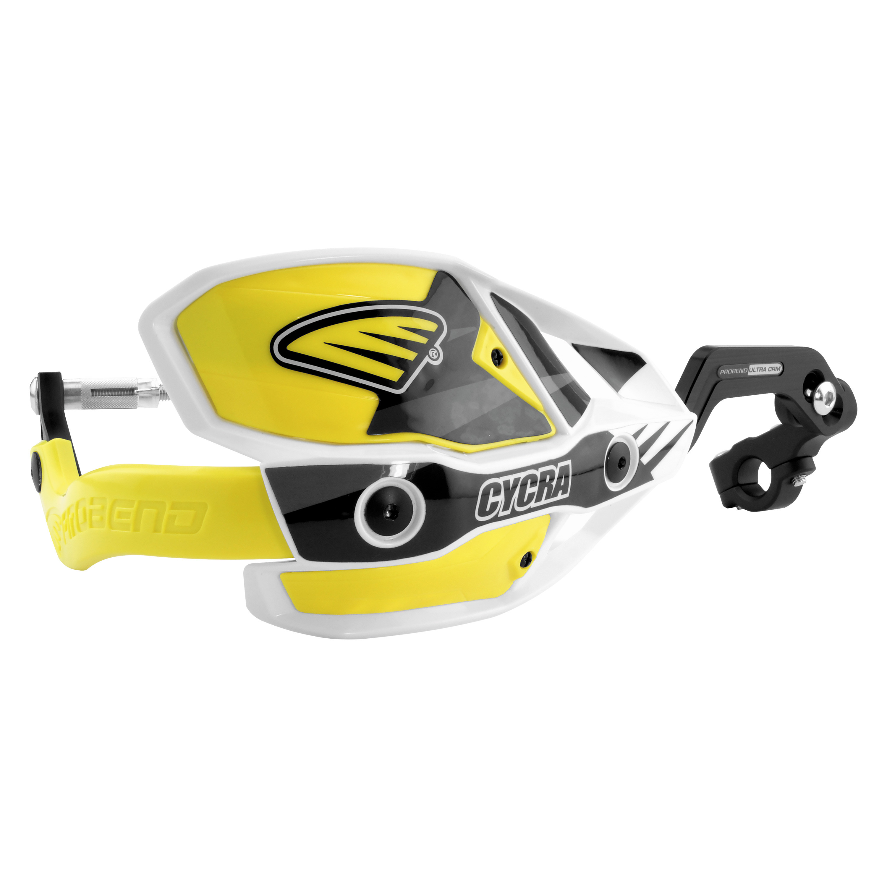 Motorcycle Handguards Cycra Ultra ProBend CRM Handguards For Motorcycles - 1-1/8" Clamp, White/Black/Gray Cycra Handguards