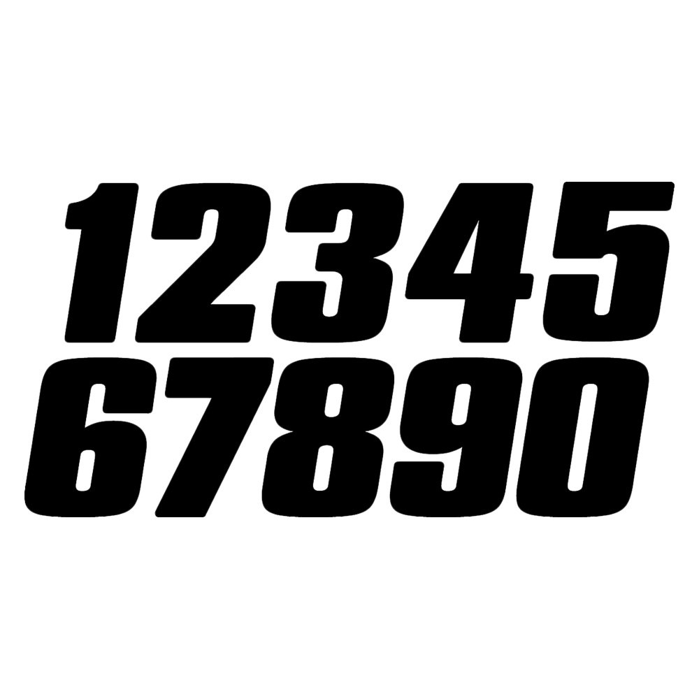 Dirt Digits® DD73B-9 - Black Die-Cut Numbers 