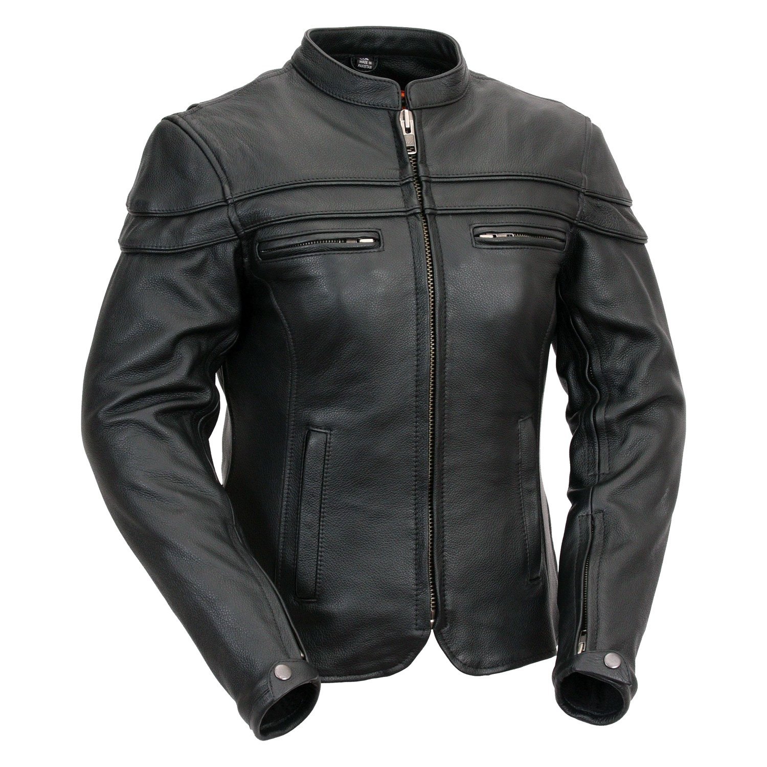 First Manufacturing® - Maiden Women's Leather Jacket - MOTORCYCLEiD.com