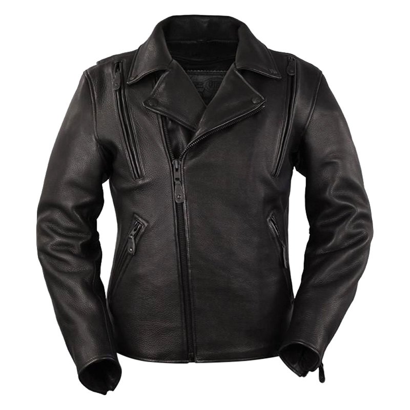 First Manufacturing® - Night Rider Men's Leather Jacket - MOTORCYCLEiD.com