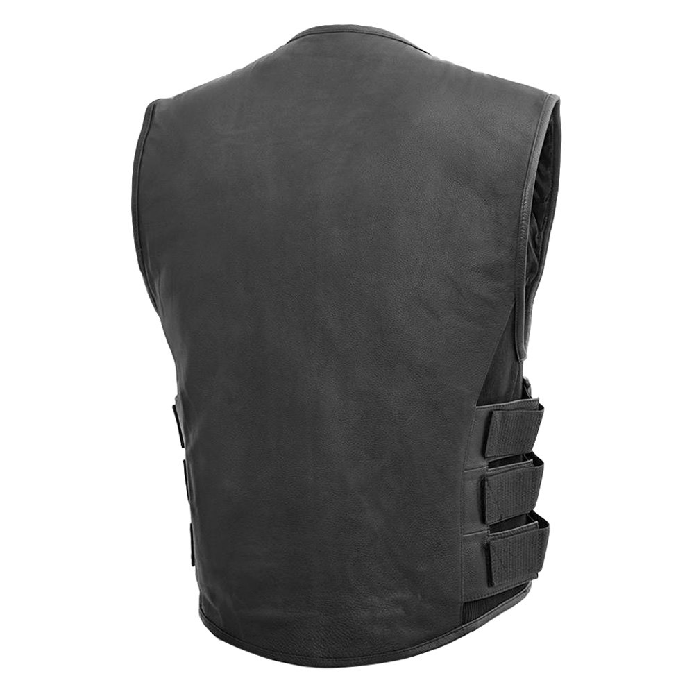 First Manufacturing® - Commando Men's Leather Vest - MOTORCYCLEiD.com