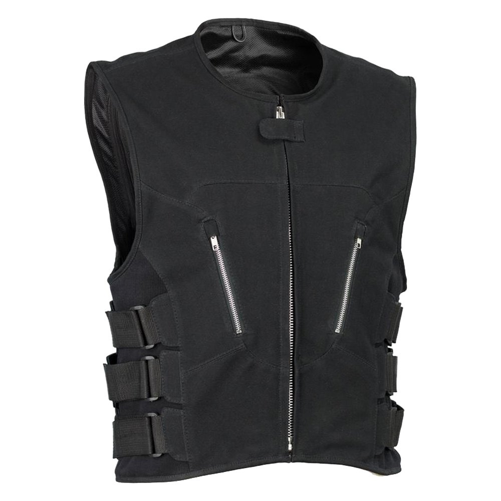 First Manufacturing® FIM657CNVS-XXL-BLK - Commando Men's Textile Vest ...