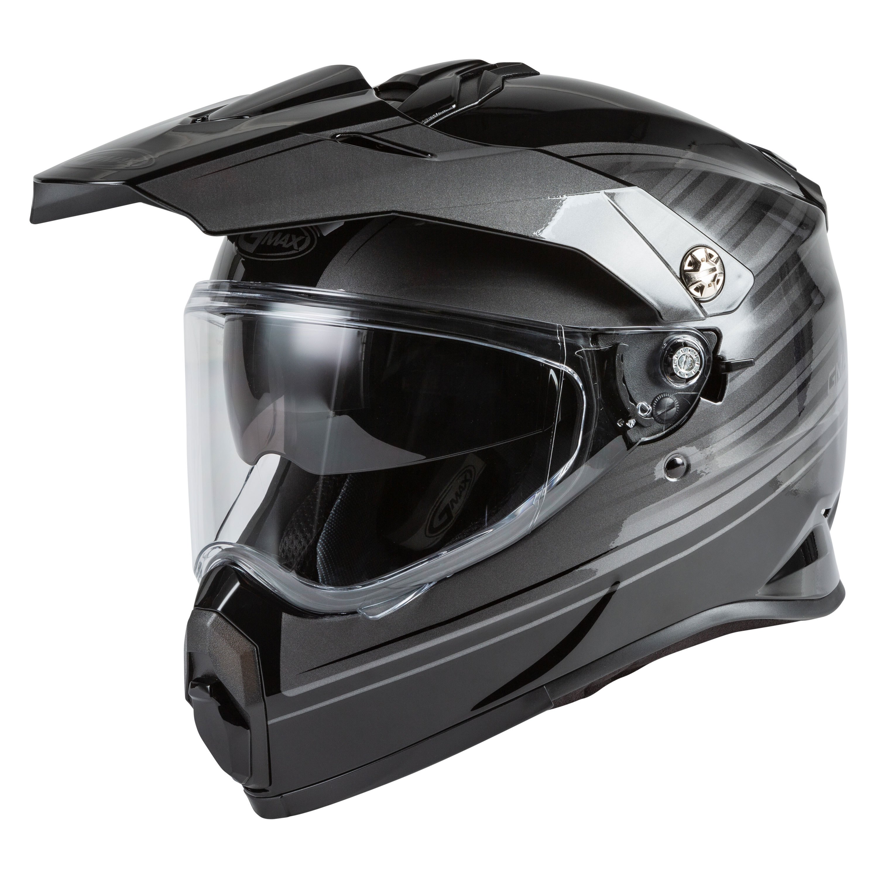 GMAX® G1211026 - AT-21 Raley Large Black/Gray Dual Sport Helmet ...