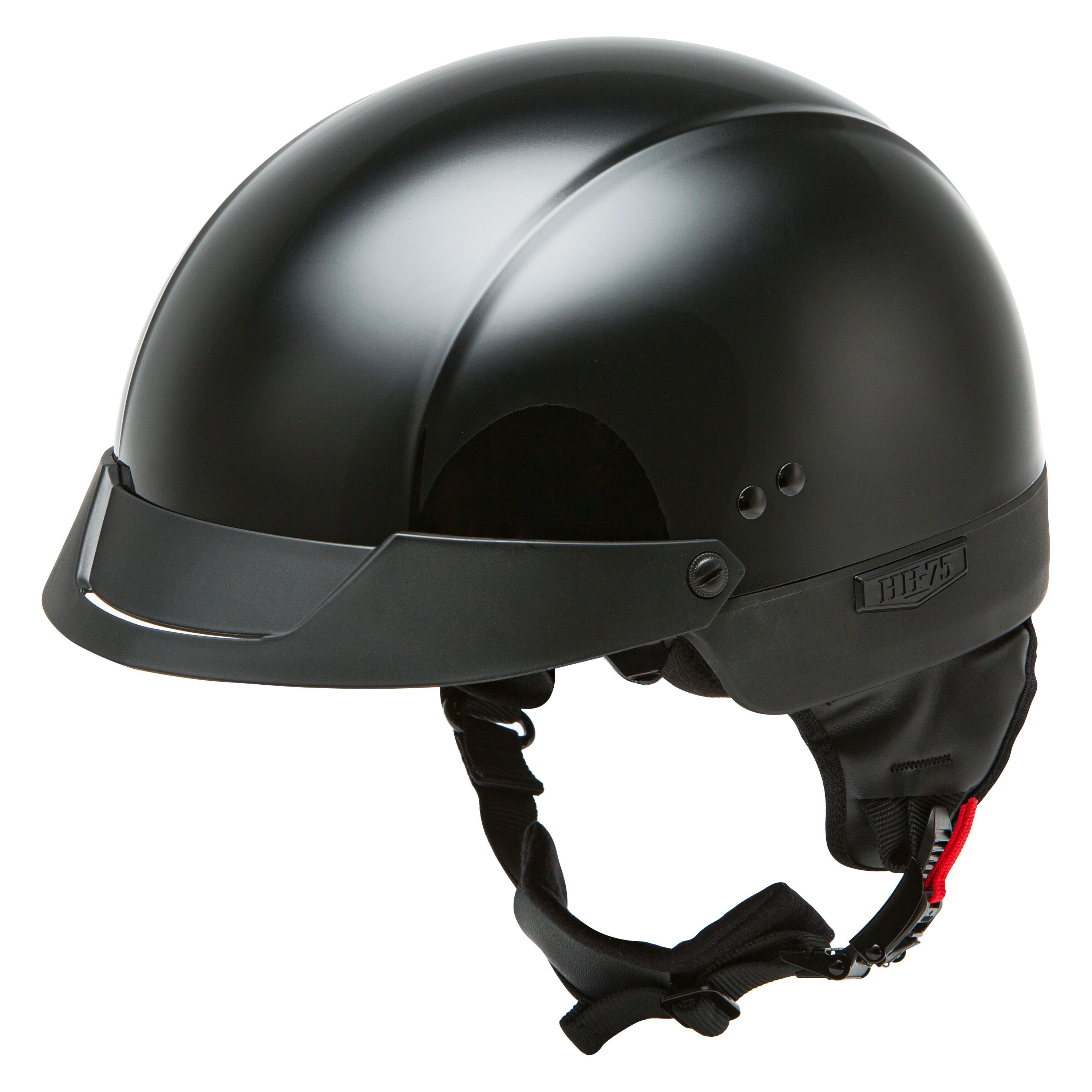 GMAX® H1750026 - HH-75 Large Black Half Shell Helmet - MOTORCYCLEiD.com