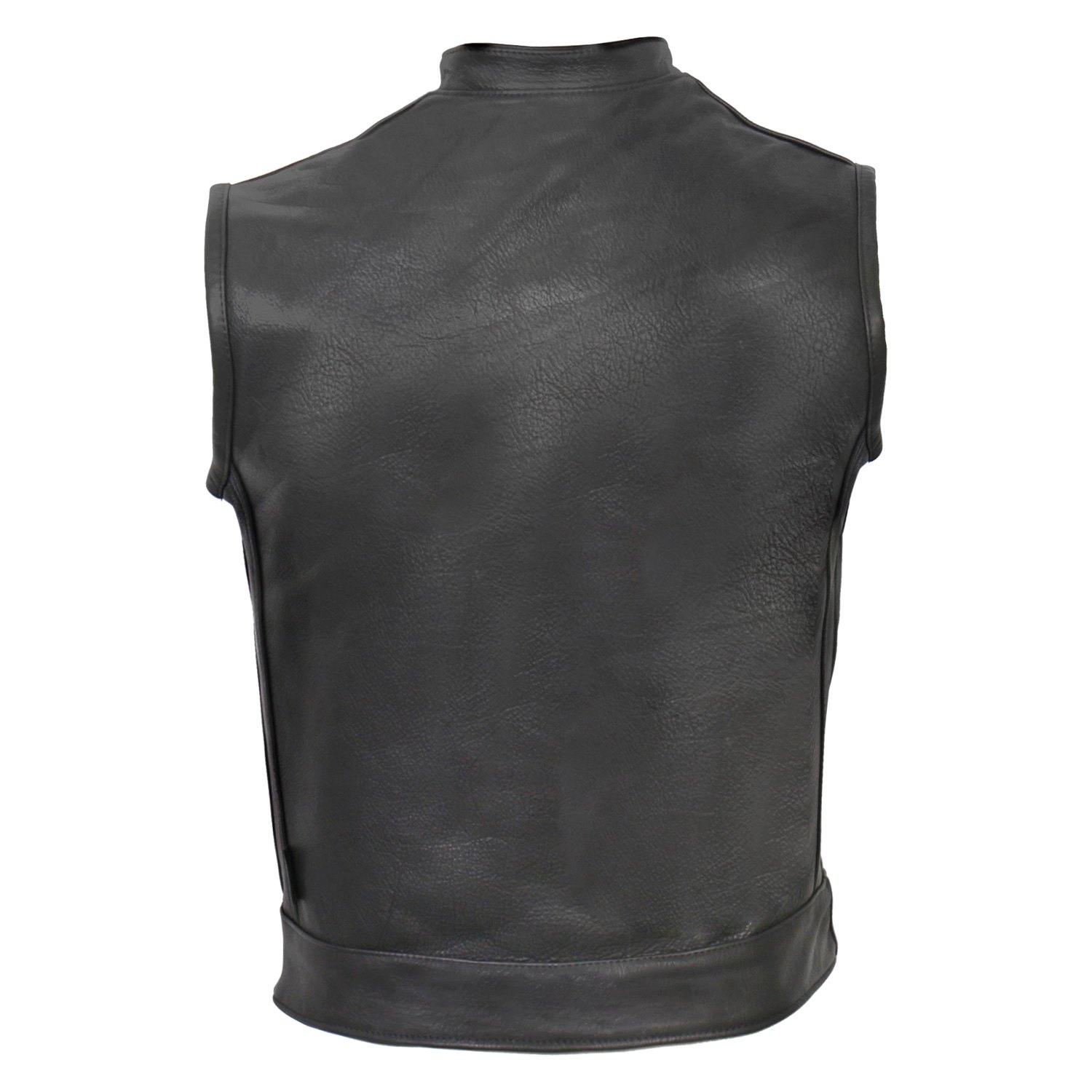 Hot Leathers® - Covered Zipper Premium Men's Leather Vest ...