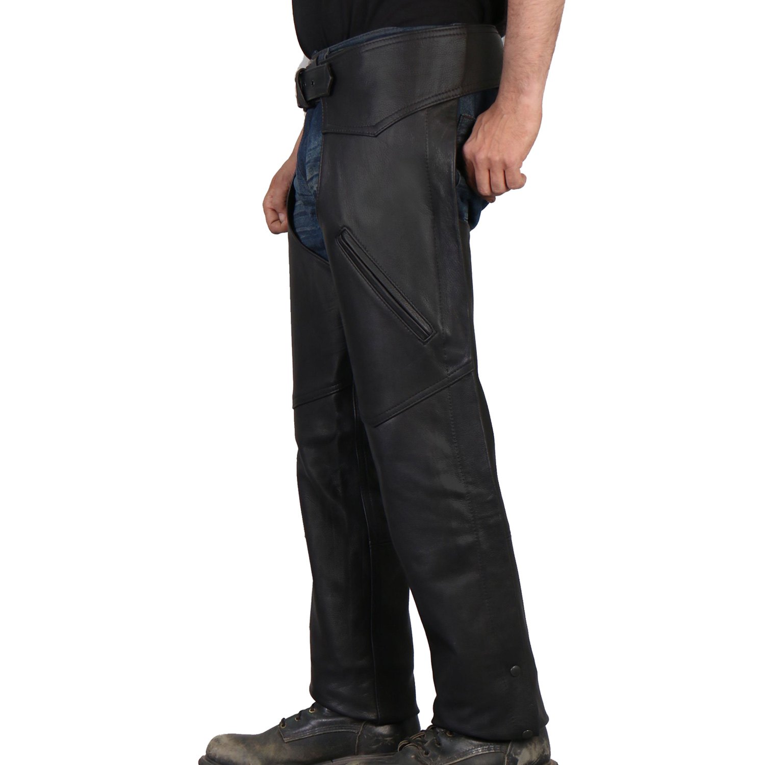 Hot Leathers® - Men's Leather Chaps - MOTORCYCLEiD.com