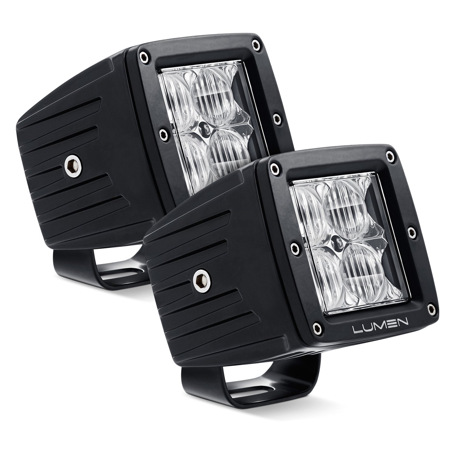 Lumen® 3" Cube 4D Optic 20W Lights - MOTORCYCLEiD.com