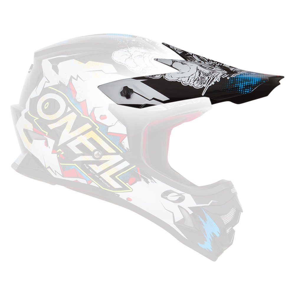 o neal 174 0623 v00 white spare visor for 3 series villain oneal mx helmet size chart