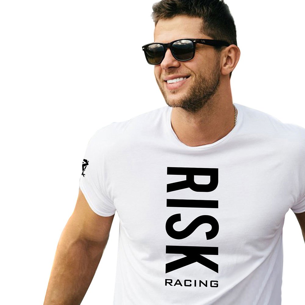Risk Racing Unisex-Adult Vertical Team T Shirt White Large