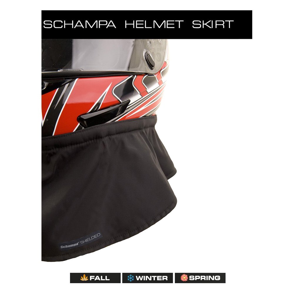Schampa Helmet Skirt Shielded Fleece Lined Motorcycle Snowmobile HLMSKRT01 