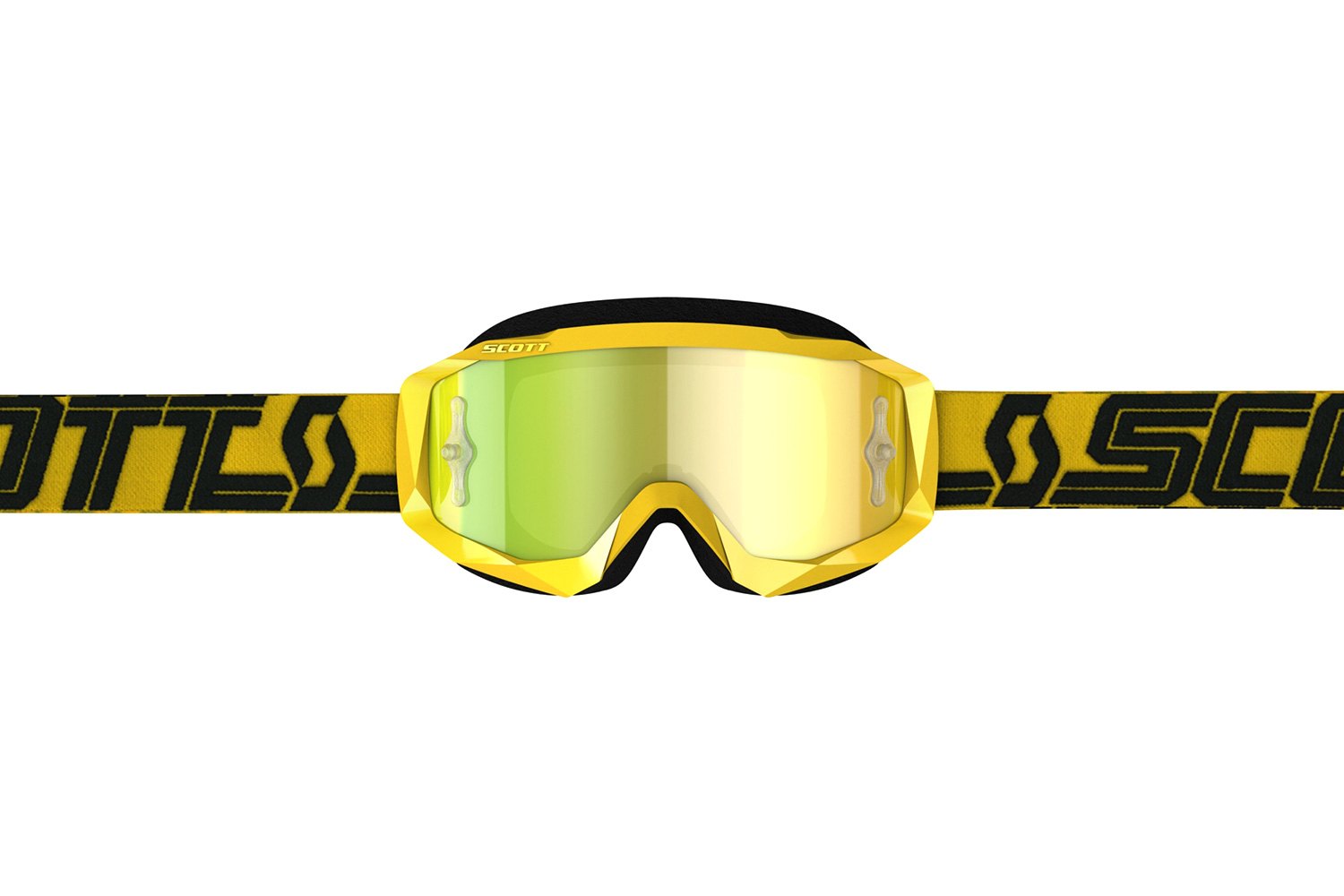 Scott Hustle X MX Goggle Cross//MTB Brille gelb//schwarz//gelb chrom works