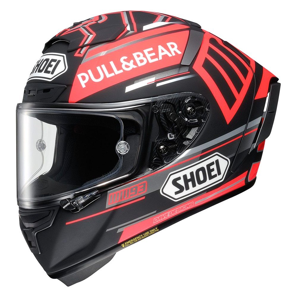 Shoei 0104 2101 05 X 14 Marquez Black Concept Medium Tc 1 Full Face Helmet Motorcycleid Com