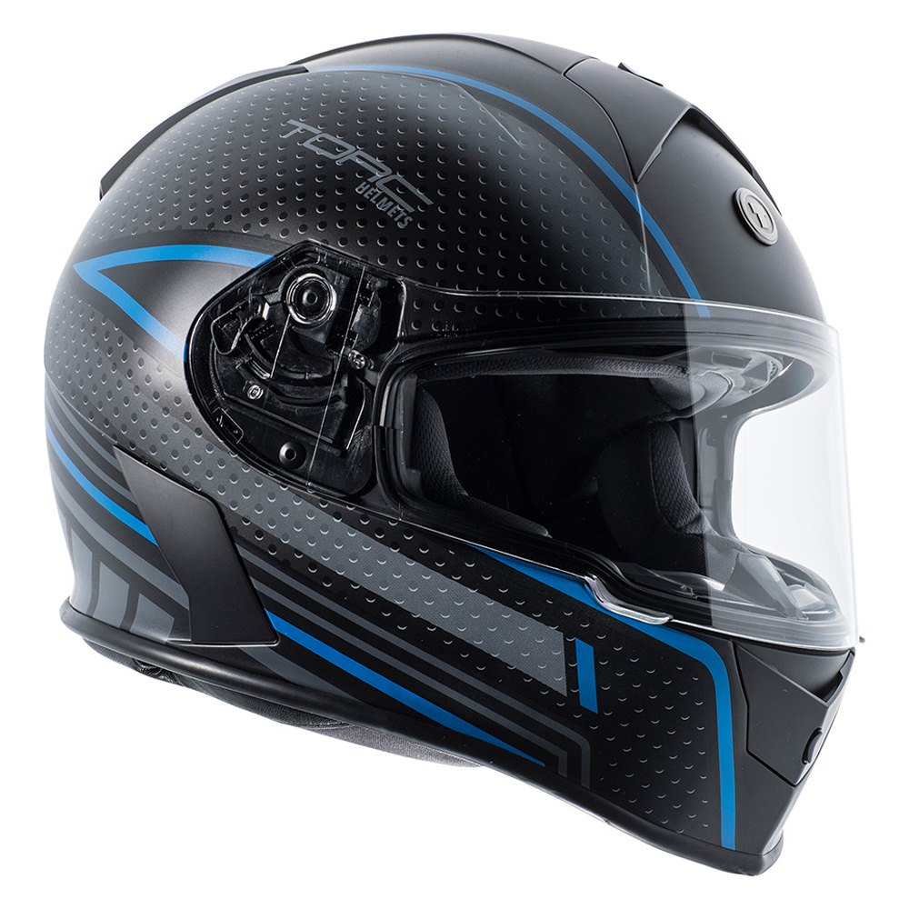 T14 Mako Matte Black Scramble Grey Motorcycle Bike Dual Visors Full Face Helmet 