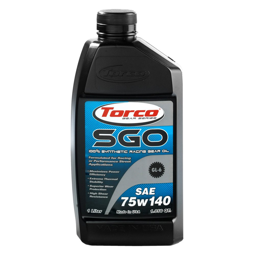 Torco ® - SGO ™ SAE 75W-140 API GL-6 Racing Gear Oil.