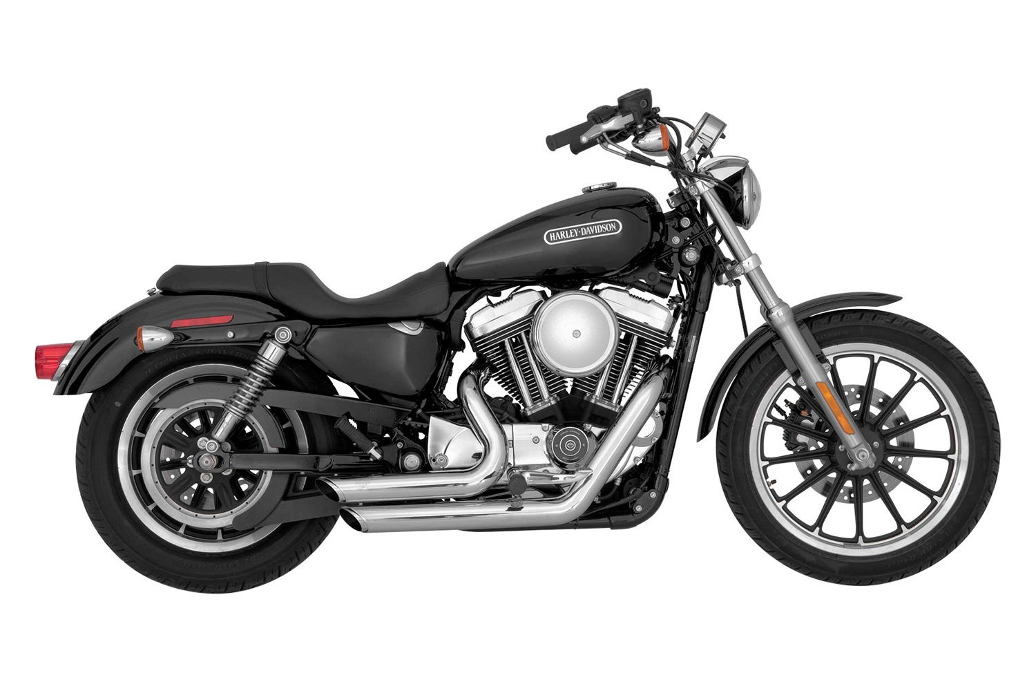 Vance & Hines ® 17219 - Shortshots 2-2 Chrome Staggered Exhaust System.