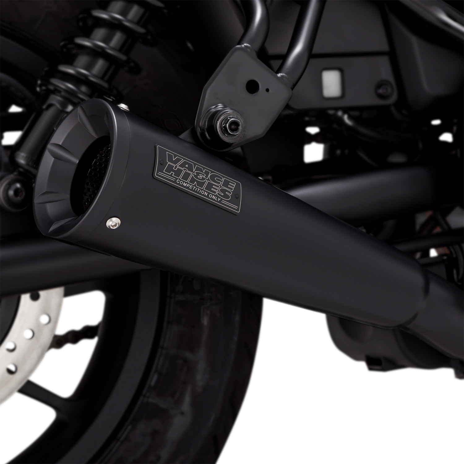 Vance & Hines® 48421 - Matte Black Upsweep Slip-On Exhaust System