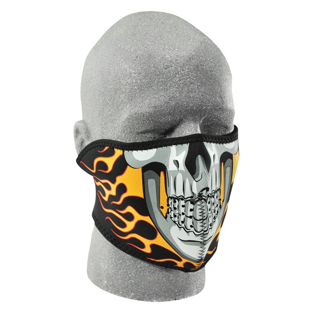 ZANheadgear® WNFM061H - Neoprene Burning Skull Half-Face Mask ...